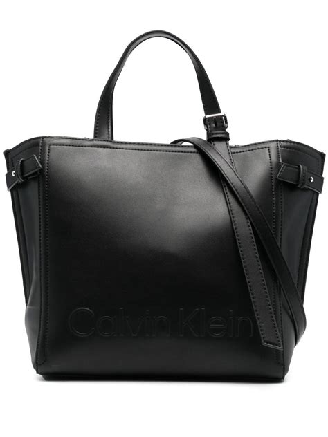 calvin klein logo tote.